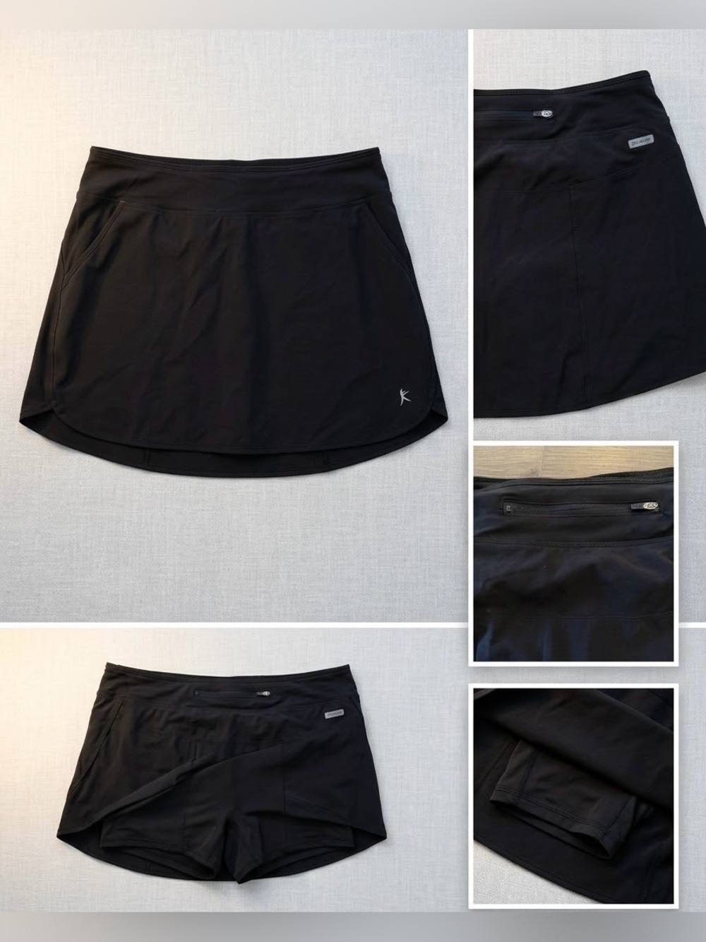Danskin Black Active Skort with Built-in Shorts